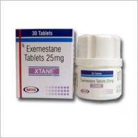 A box and a bottle of generic Exemestane 25mg Tablet