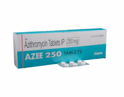 Box of generic azithromycin  250mg tablet