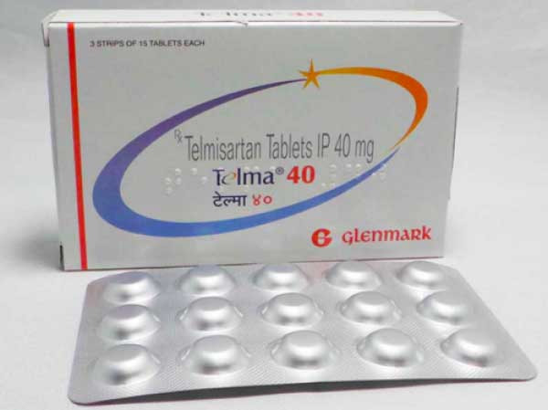 A box and a strip of Telmisartan 40mg Tablet