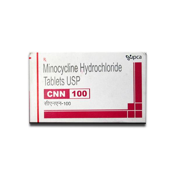 A box of generic Minocycline (100mg) tablets