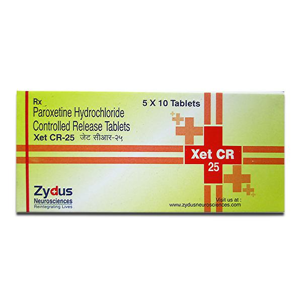 Box of generic Paroxetine Hydrochloride 25mg tablets
