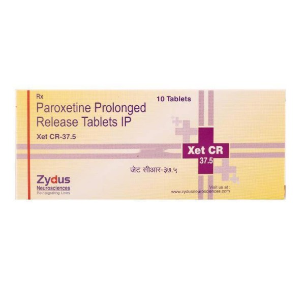 Box and blister strip of generic Paroxetine Hydrochloride 37.5mg tablets