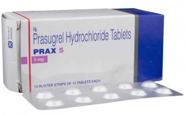 A box of Prasugrel 5mg  tablets