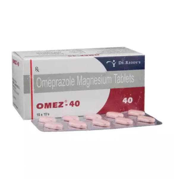 Box and blister strip of generic Omeprazole 40mg capsule