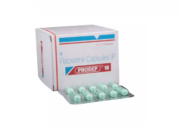 Box of generic Fluoxetine Hcl 10mg capsule