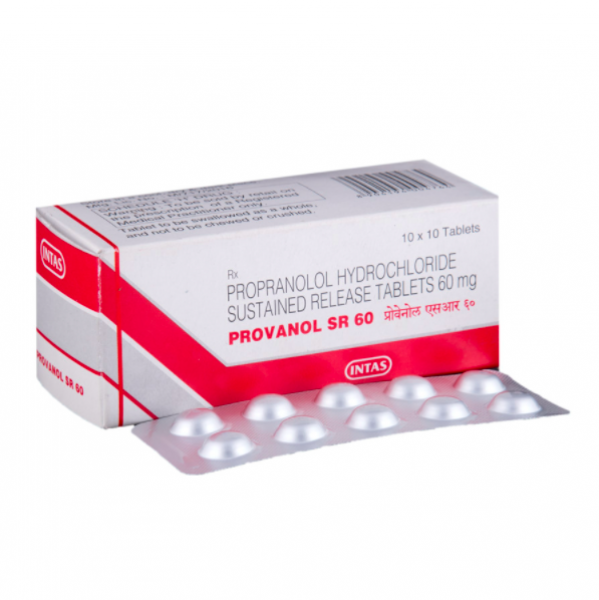 A Box and a strip of Propranolol 60mg Tablet