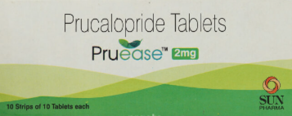 A box of Prucalopride 2mg tablets. 