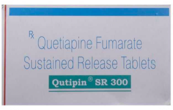 A box of Quetiapine 300mg tablets. 
