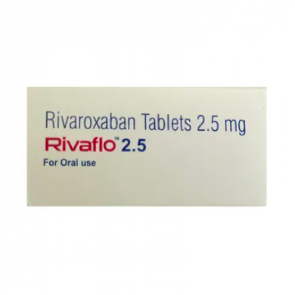 A box of Rivaroxaban 2.5mg tablets. 