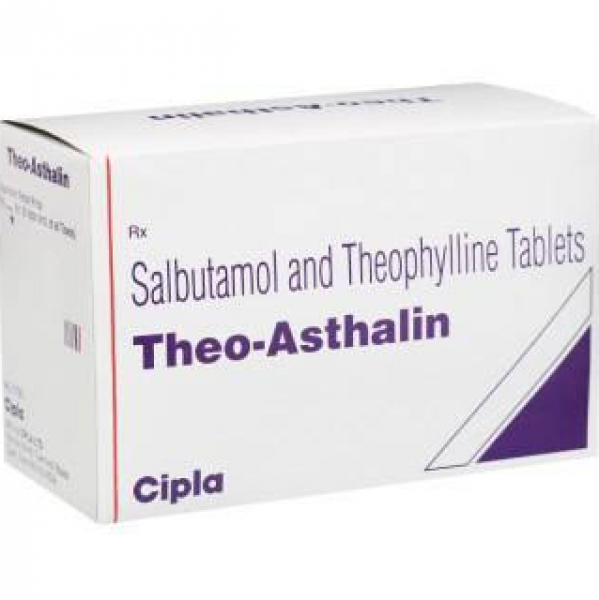 A box of Albuterol (2mg) + Theophylline (100mg) Tablets