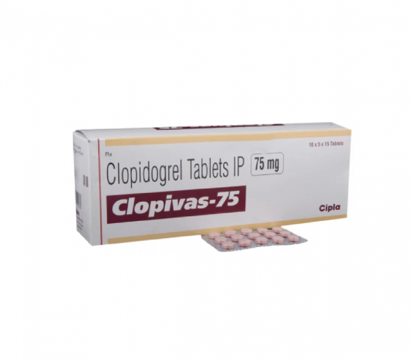 Box and blister strip of Clopidogrel Bisulfate 75mg tablets