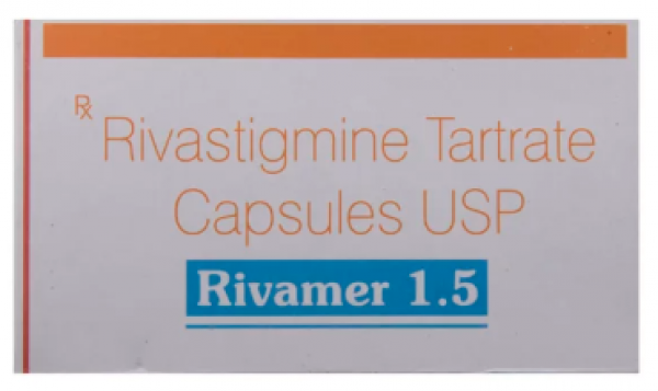 A box of generic Rivastigmine Tartrate 1.5mg capsule