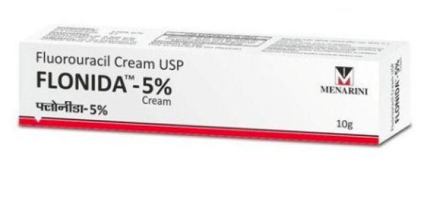 A tube box pack of generic Fluorouracil 5 Percent Cream Tube 10gm
