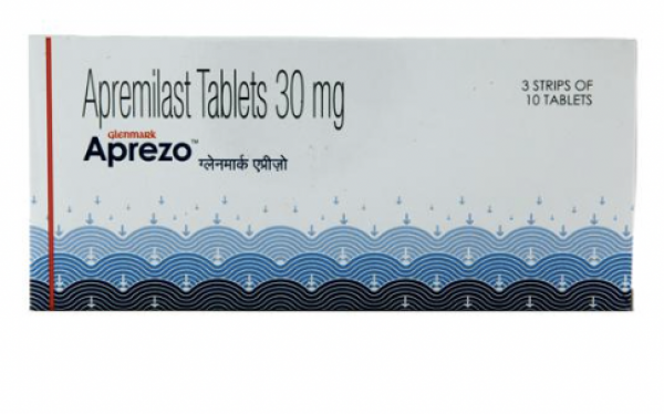 A box of Apremilast 30mg tablets. 