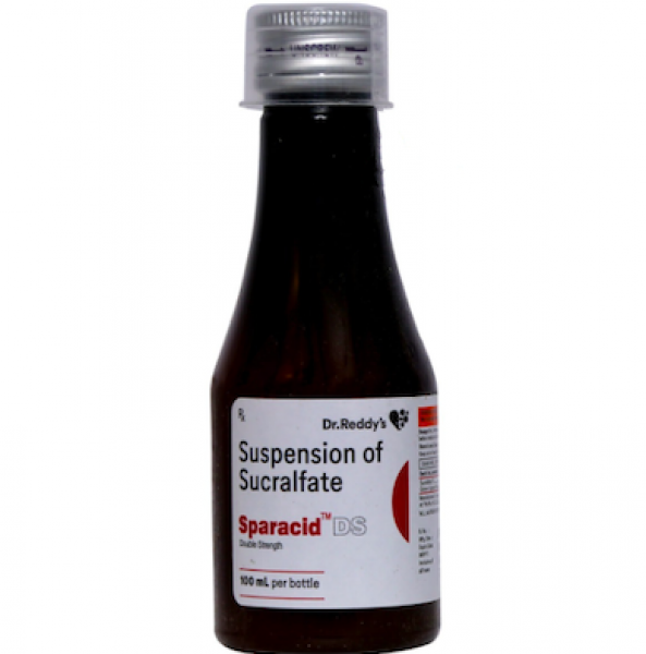 A bottle of Sucralfate 1000mg suspension. 