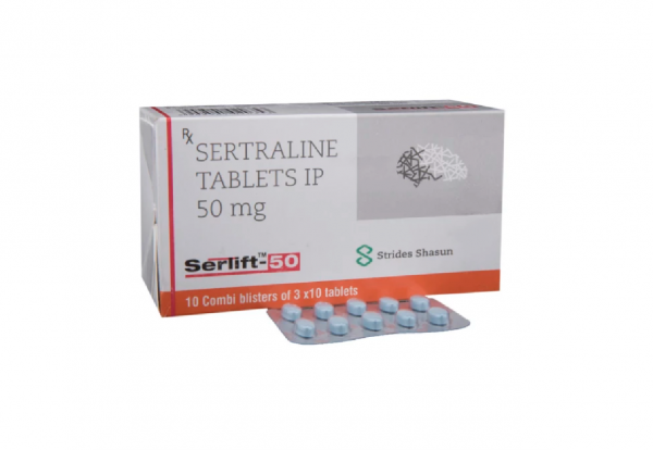 Box and a blister of generic Sertraline HCl 25mg tablet