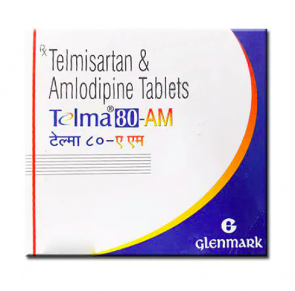 A box of Telmisartan 80mg + Amlodipine 5mg tablets. 