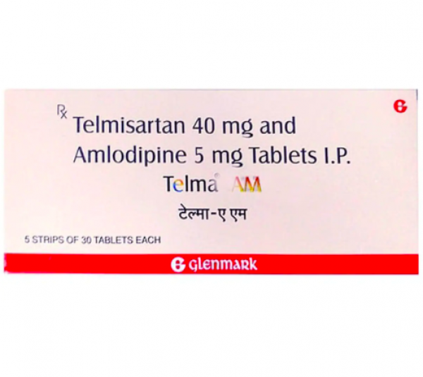 A box of Telmisartan 40mg + Amlodipine 5mg tablets. 