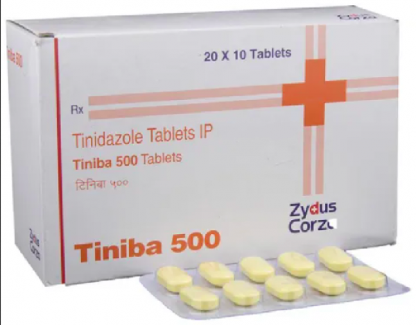 A box and a strip of Tinidazole 500mg  Tablet
