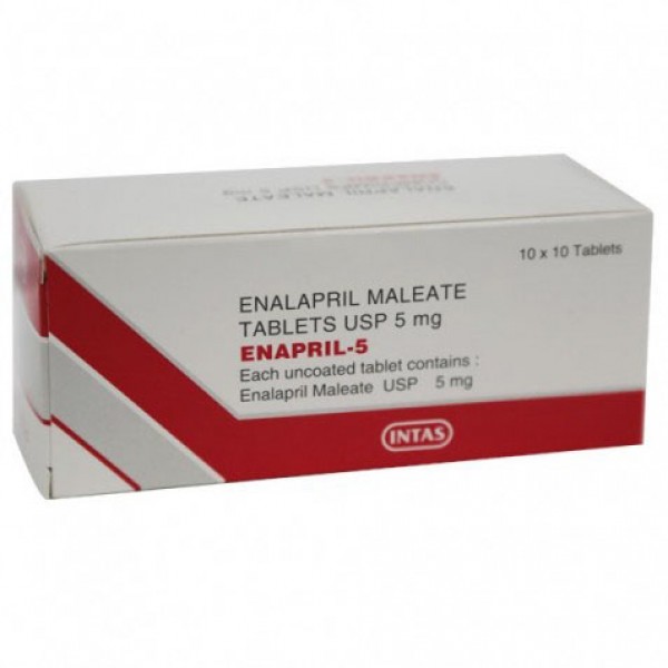 A box of Enalapril 5mg Tablet 