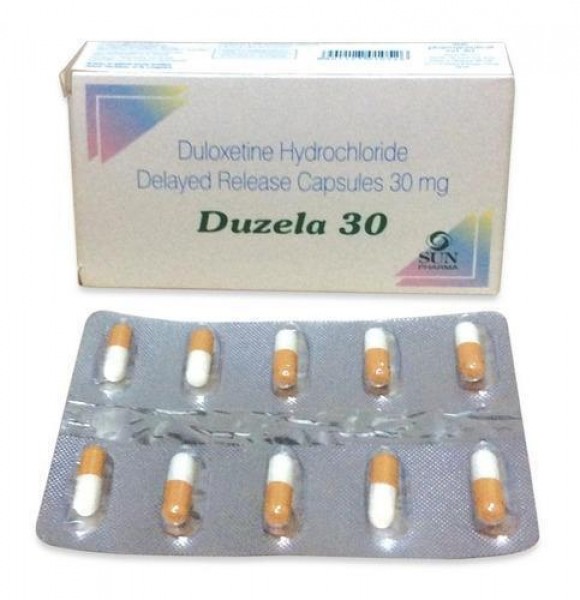 A box and a blister generic Duloxetine Hcl 30mg capsule
