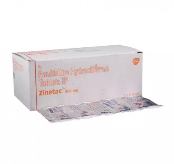 Box and blister strip of generic ranitidine hydrochloride 300mg tablet