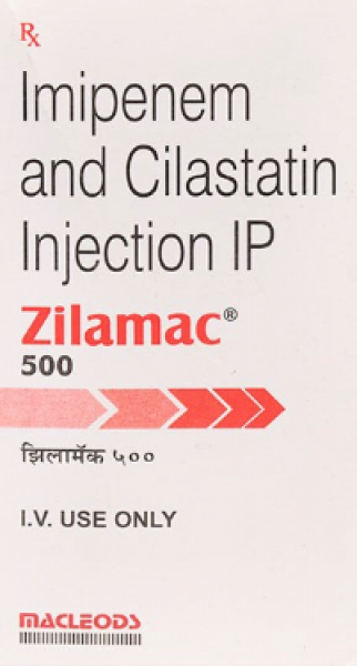 A box of Generic Imipenem 500 mg  / Cilastatin 500 mg 
