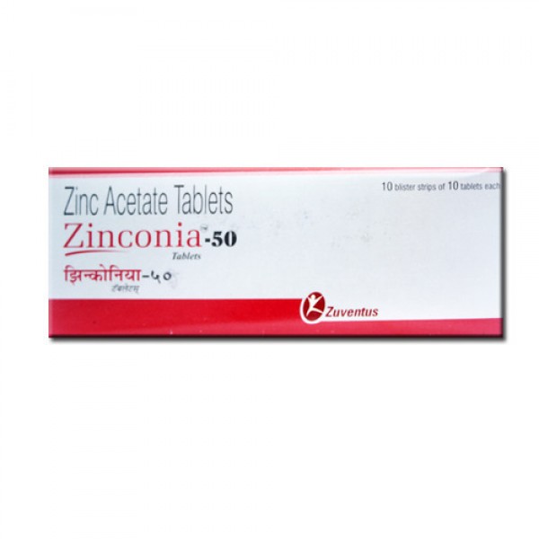 Box of generic Zinc Acetate 50mg tablet