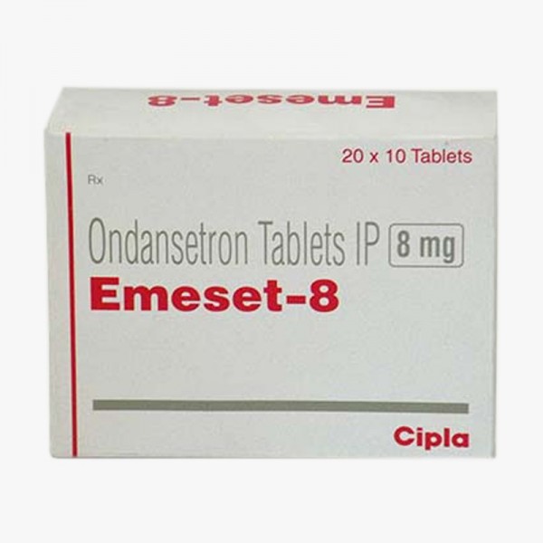A box of generic ondansetron 8 mg Tablets